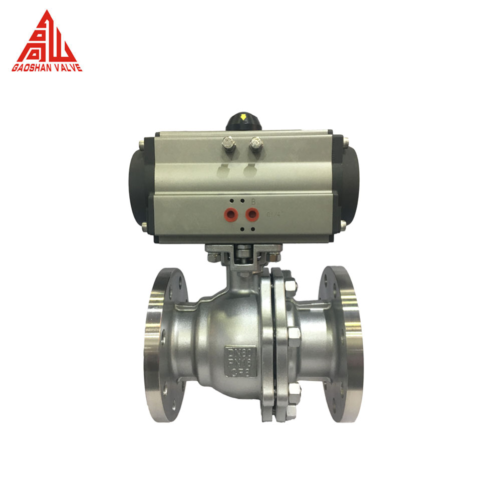 Float Ball Valve Ss Cf8 Pn16 Ball Valve Pneumatic Actuator Stainless Steel Ball Valve Dn80