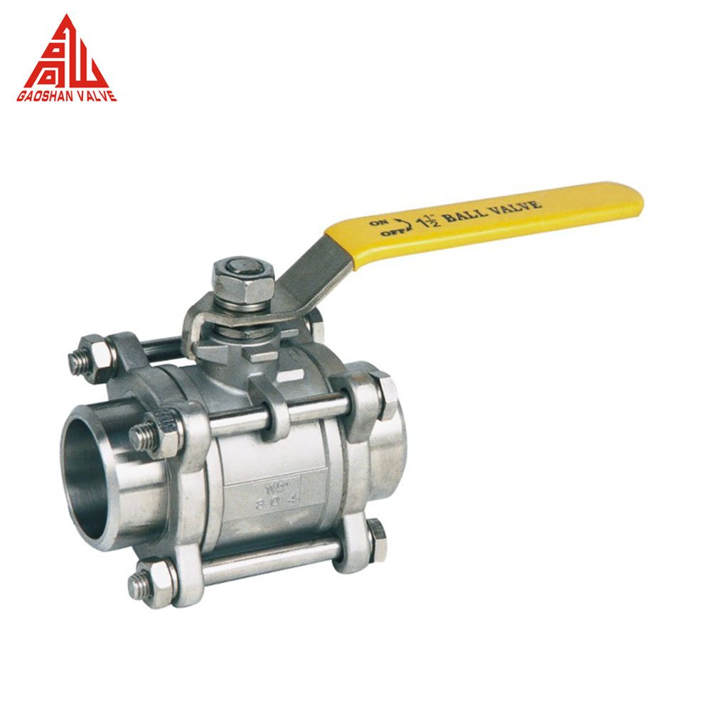 1000 Wog Butt Welding Cf8m 3pc Ball Valve